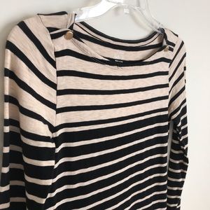J. Crew Painter Boatneck Striped Painter Tee Sz S